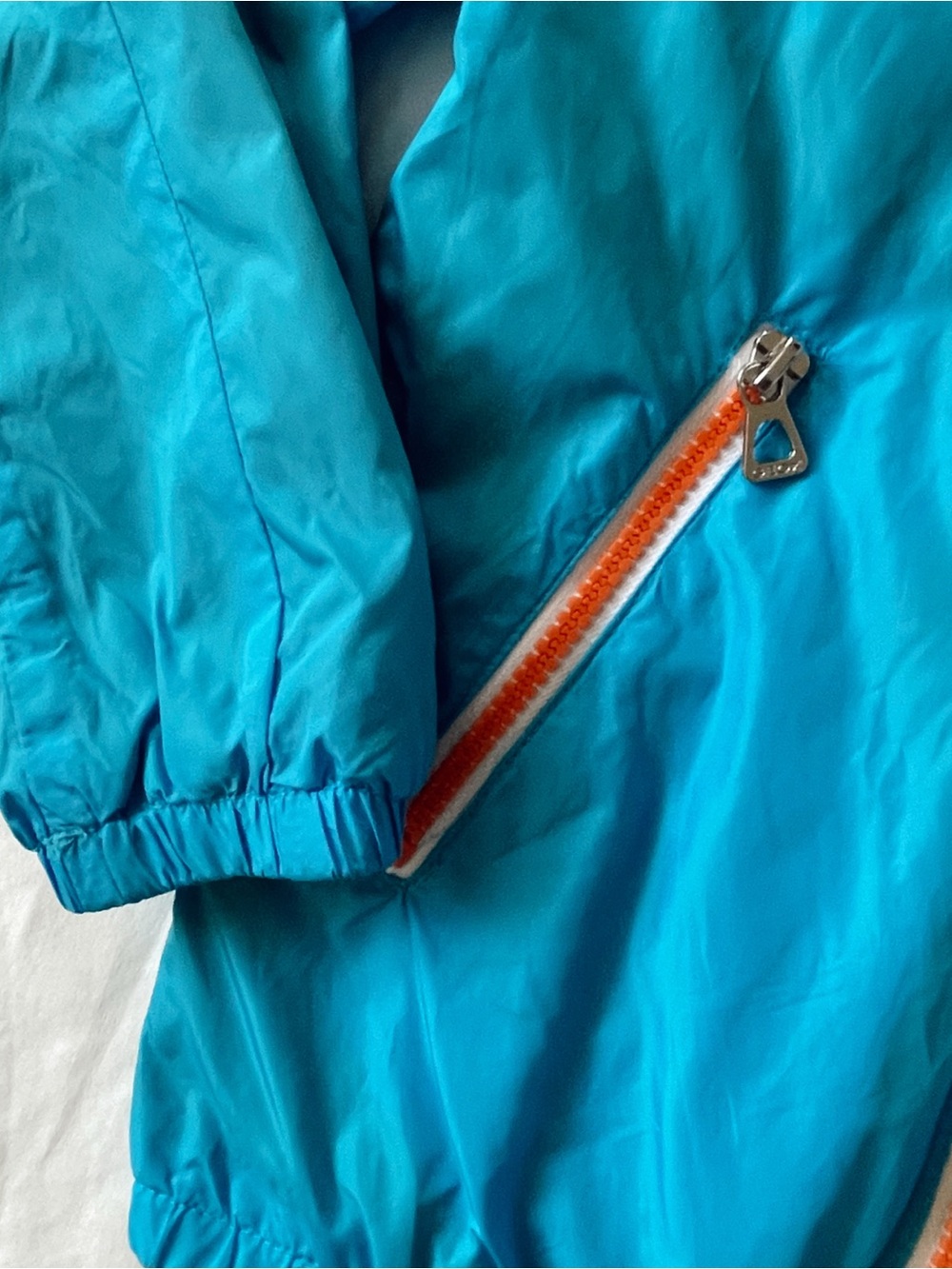 GEOX Jacket Windbreaker Hoodie Hood Blue Full Zip Coat Outdoor Hiking - Picture 4 of 14